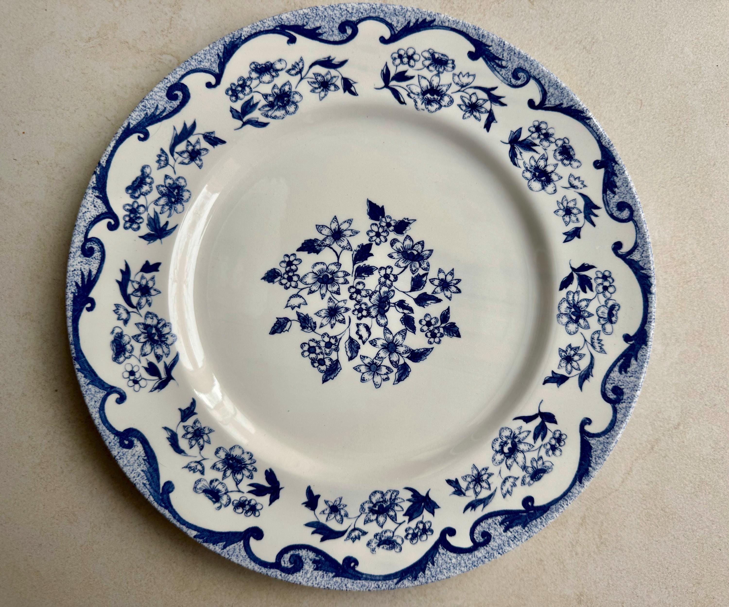 Blue & White Dinner Plate | Vintage-Inspired English Earthenware | Made in England