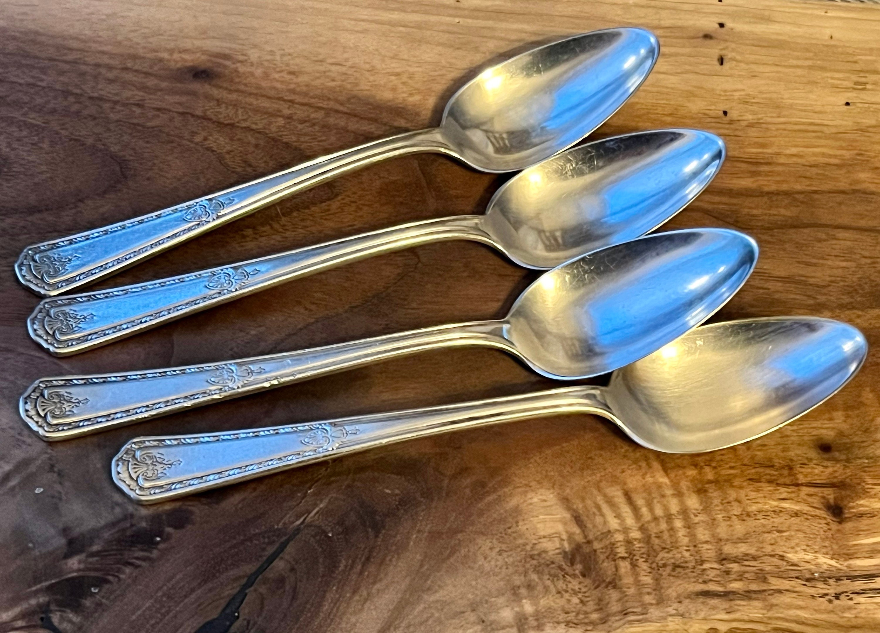 Vintage Spoons Bulk Set – Silverplate Dessert Spoons – Mixed Patterns – Wedding Tea Party Tableware