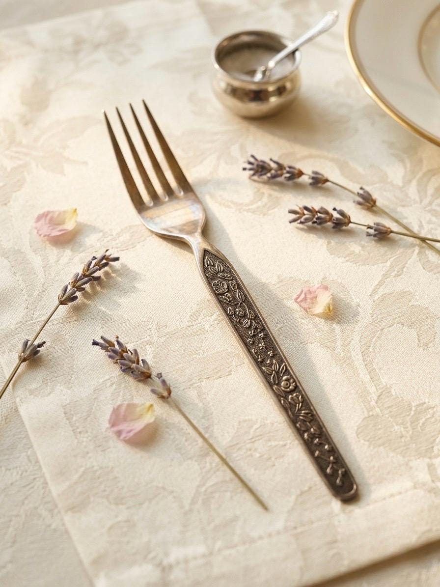 Vintage Sevita Flatware – National Stainless – Floral Pattern Stainless Steel