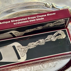 Vintage Silverplate Grape Cheese Shaver – Elegance Silver Art Co. – Made in China image 1
