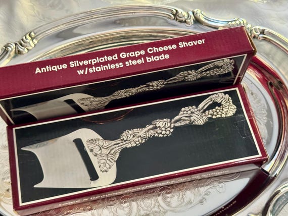 Vintage Silverplate Grape Cheese Shaver – Elegance Silver Art Co. – Made in China