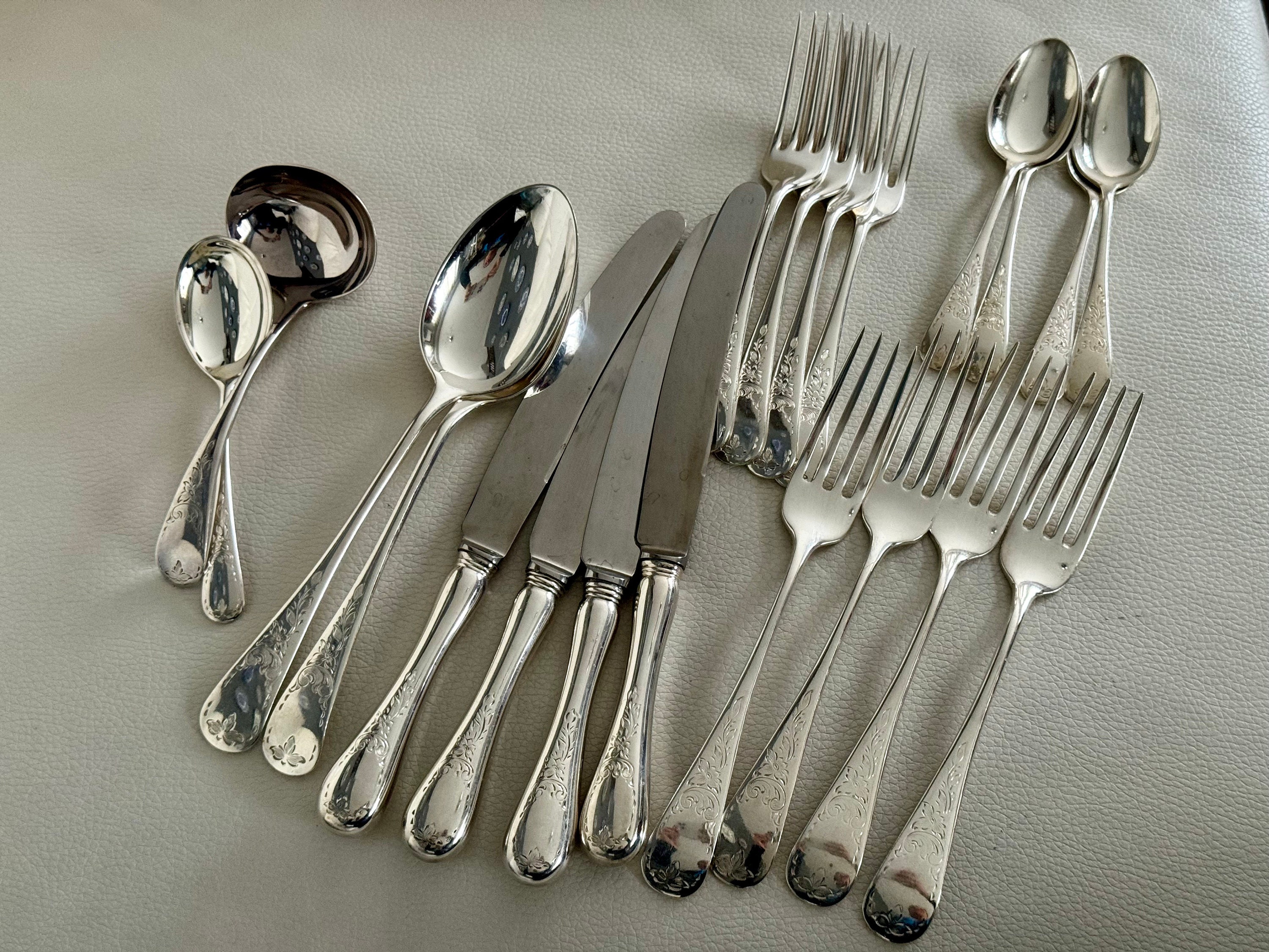 Vintage Birks Regency - Silver Plated - Queen Mary - Complete Set for 6 or 12 Persons