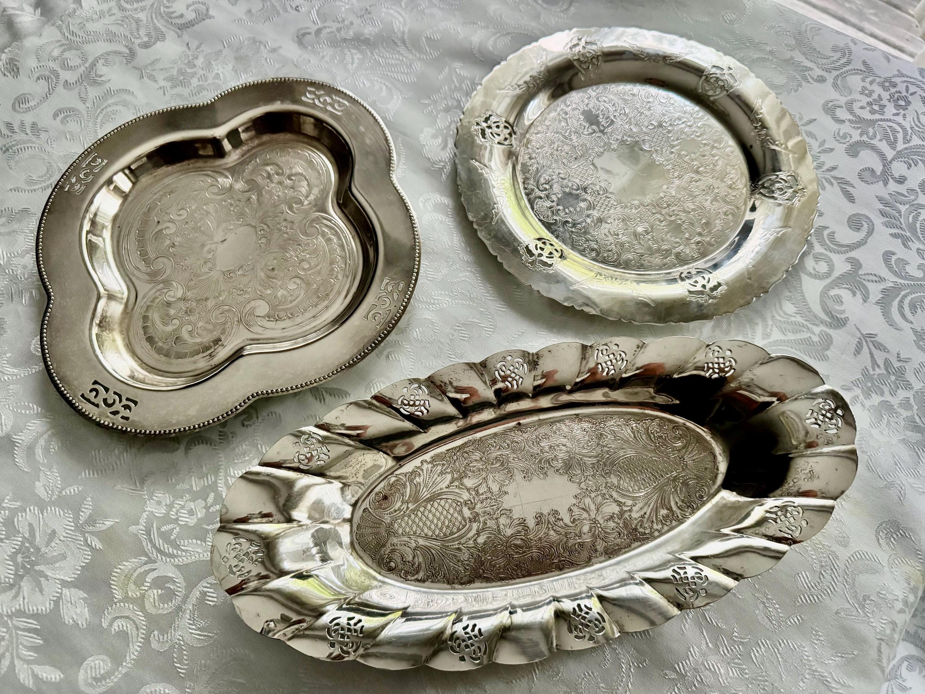 Vintage Canadian Silverplated Perforated Trays – Variety of Designs – Made in Canada – Sold Individually
