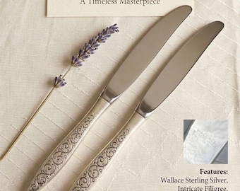 Wallace “Spanish Lace” Sterling Handle Knife – 1964 – Elegant Hollow Knife