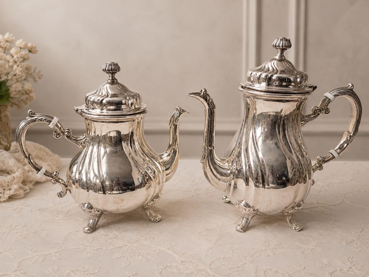 Vintage Viking Plate Canada Silverplate Tea & Coffee Service – 4 Piece Set