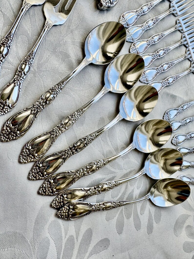 Vintage Oneida Huntington USA (Stainless 1977-1991) Flatware Set – Complete Set for 6 (36 items) Bild 3
