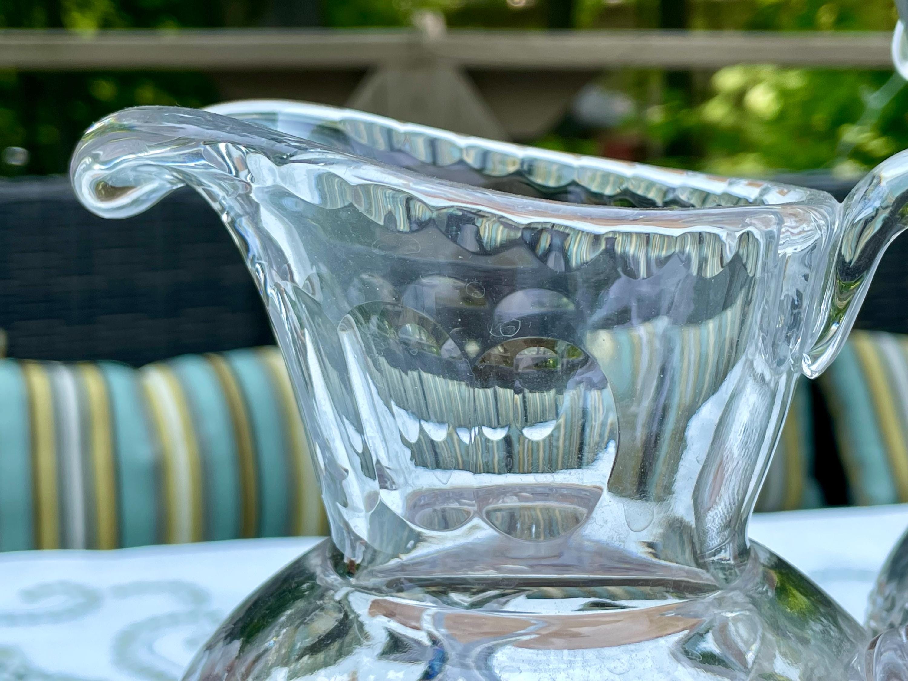 Vintage Heavy Crystal Glass Pitchers – Choose Your Size & Style