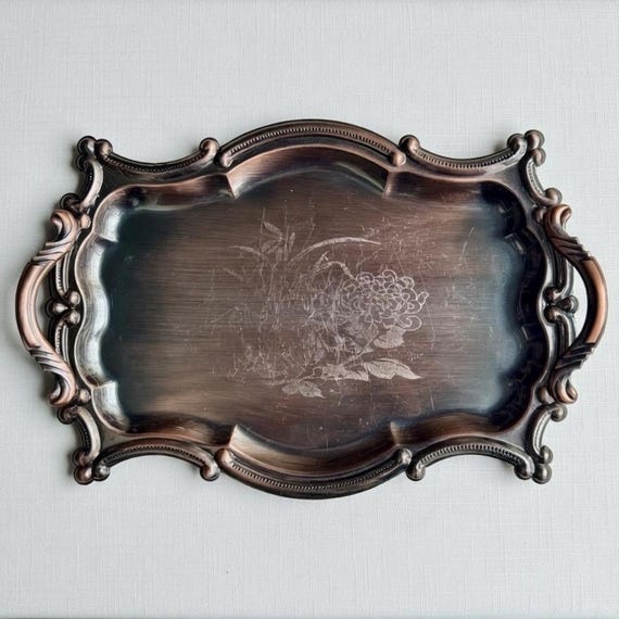 Elegant Tray – Vintage Stainless Steel Serving Tray