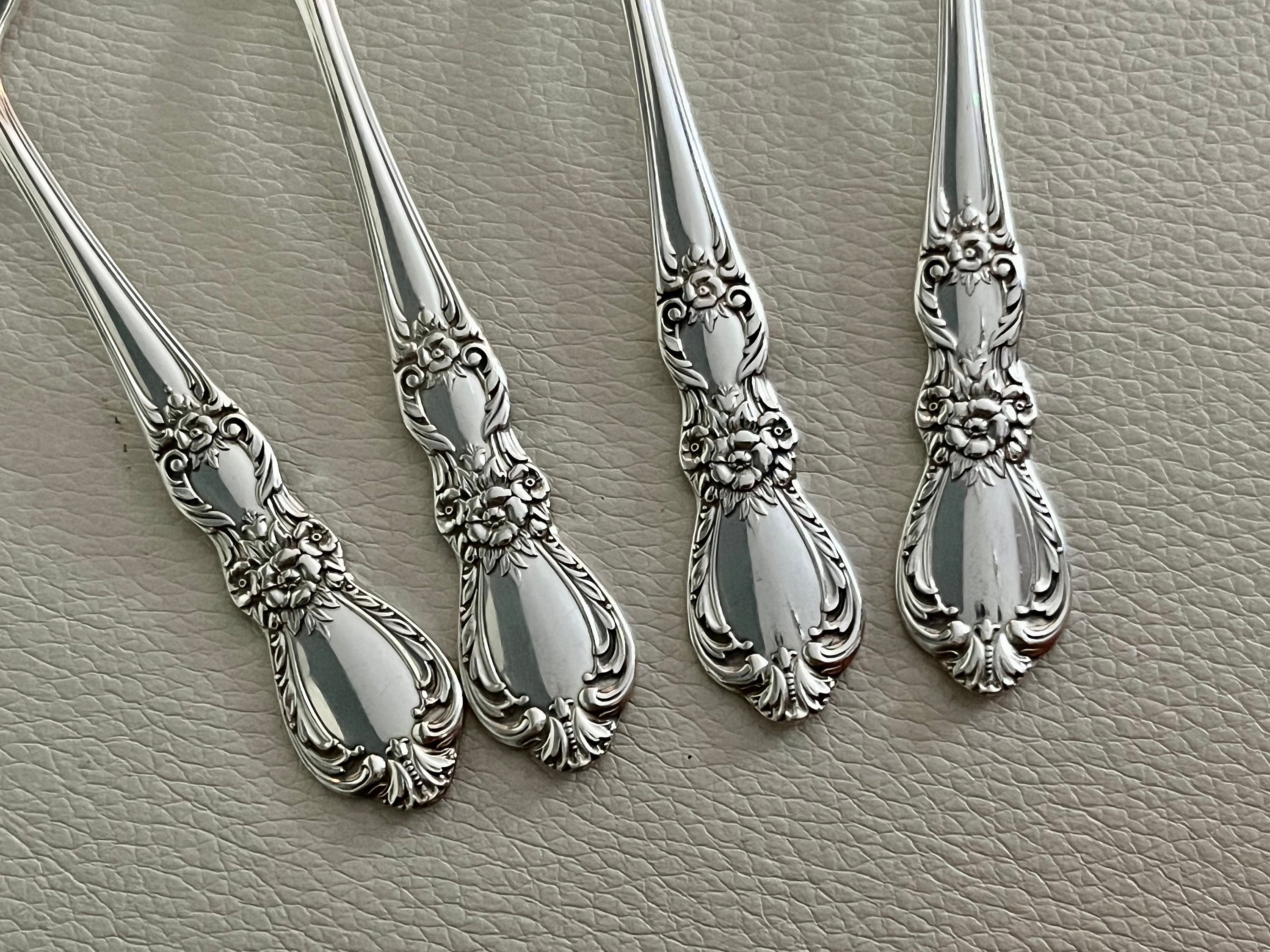 Vintage Large Round Bowl Cream/Soup Spoons — Set of 12 — Silver Plated Silverware “Heritage”