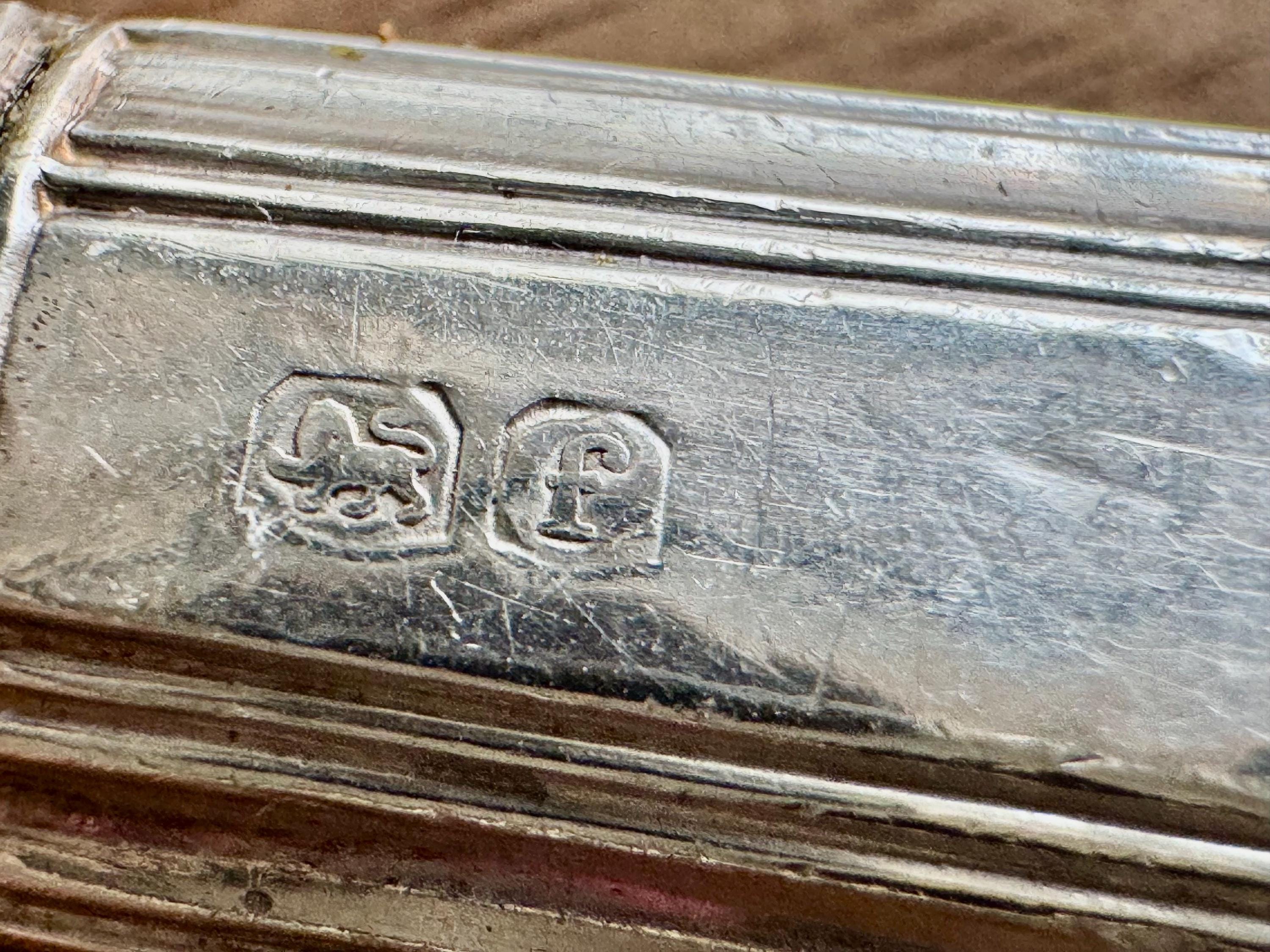 Antique Sterling Silver Handle Fish Knife – Ornate & Engraved – Sheffield 1923 – Silverplate Blade