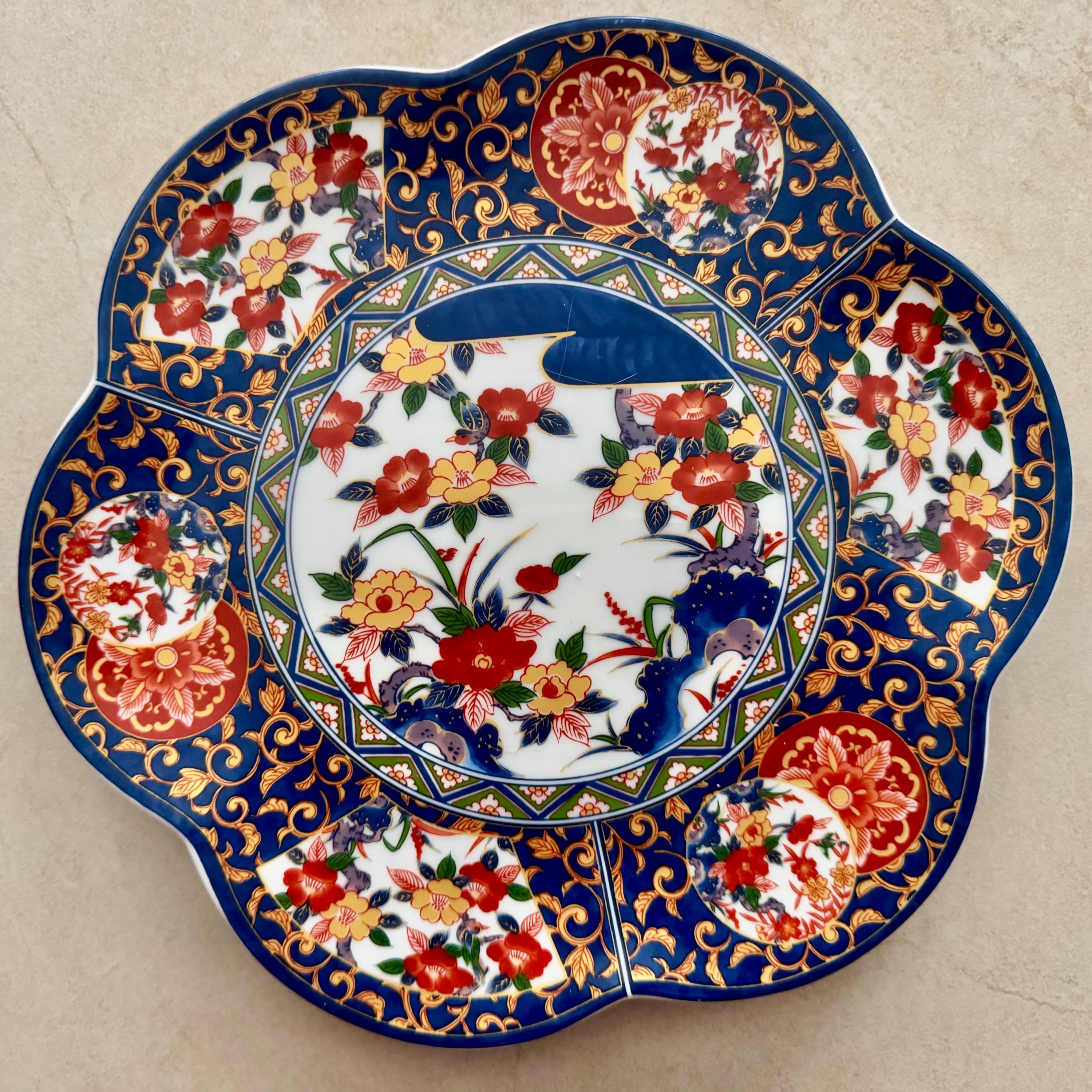 Vintage Imari Style Wall Plate Gallery – 7 Piece Mixed Porcelain Collection