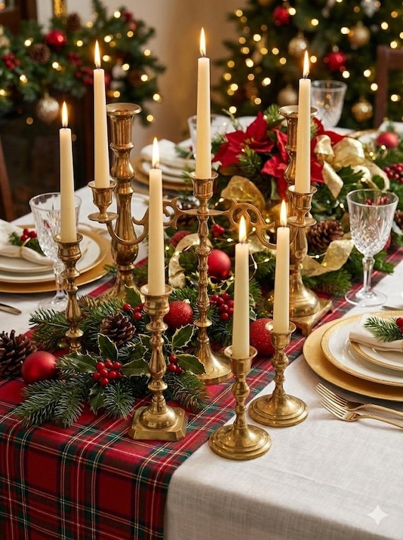 Vintage Brass Candle Holder Collection — Sold in Pairs or Standalone Candelabras