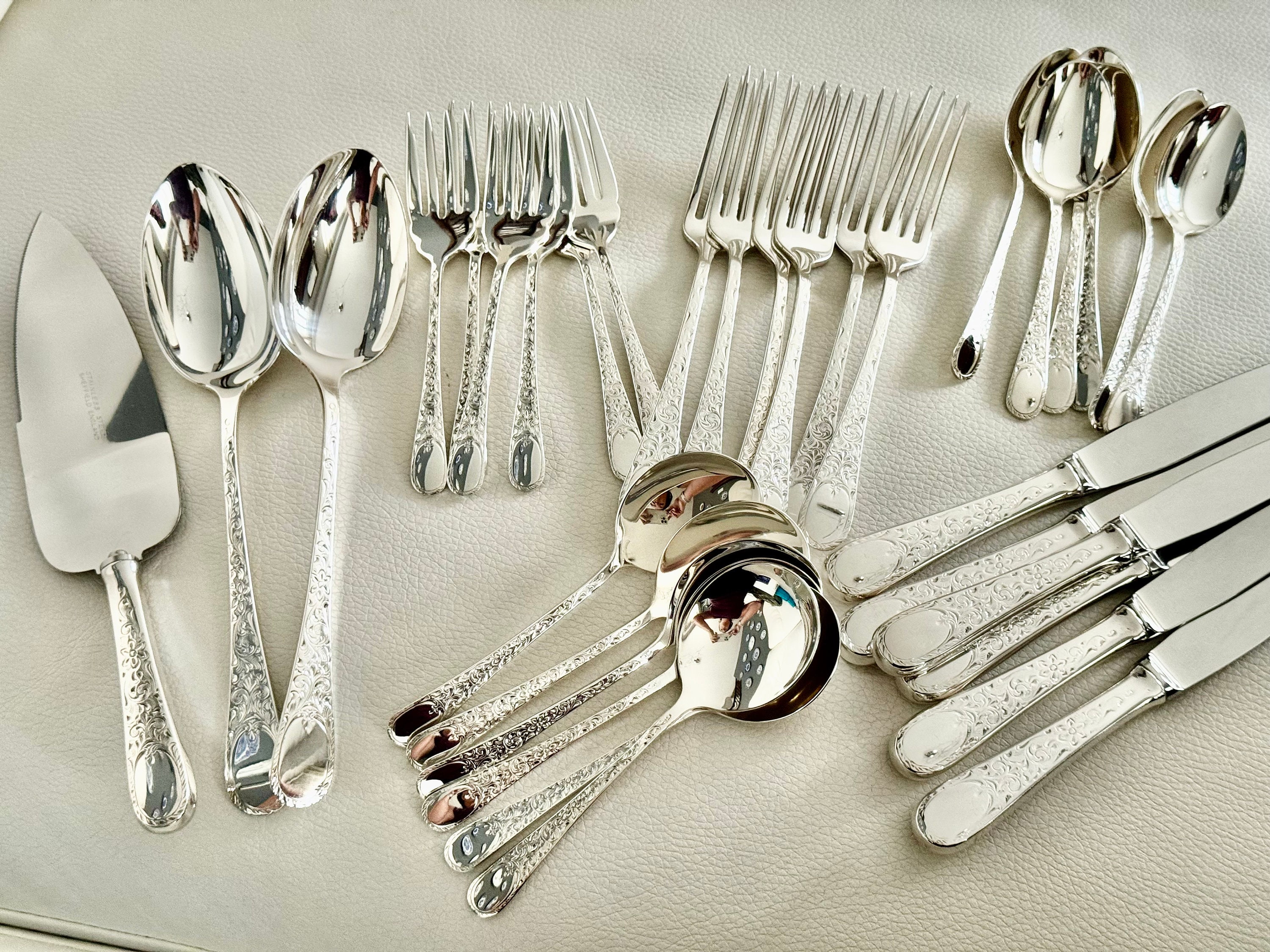 Vintage Birks Regency — Silver Plated — Carillon — Luncheon Set for Two Persons 8pcs