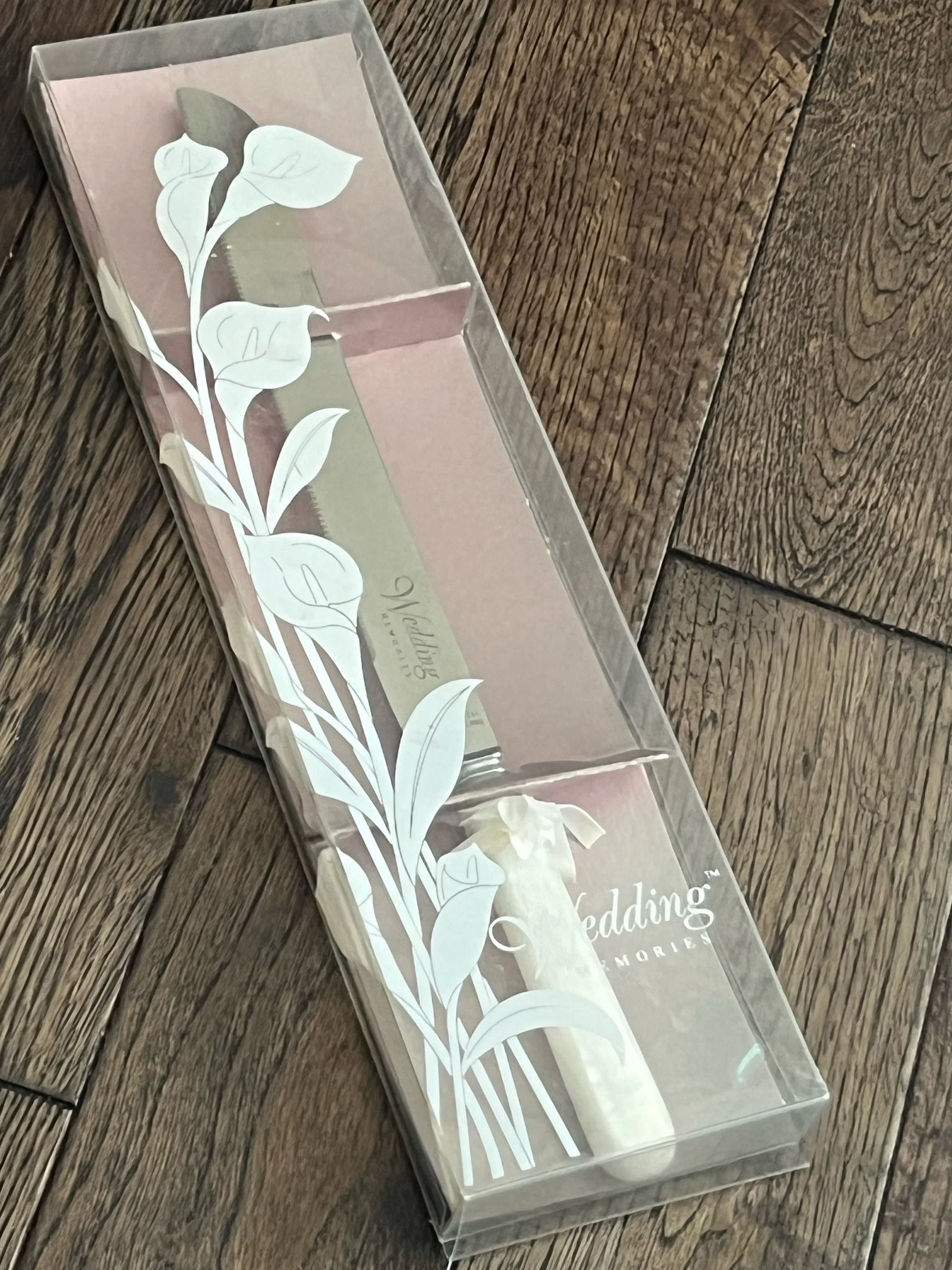Vintage New Wedding Cake Knife - Stainless Steel - Made in England - “Wedding Memories”