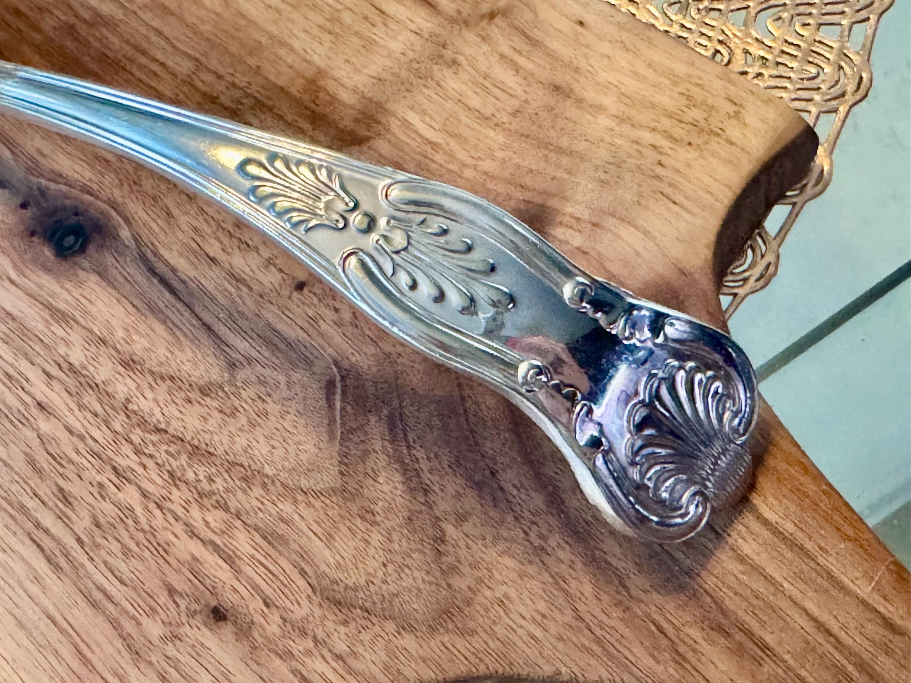 Vintage Victorian Silver Plated Punch Ladle - Kings Pattern - Large 10” - Sheffield England