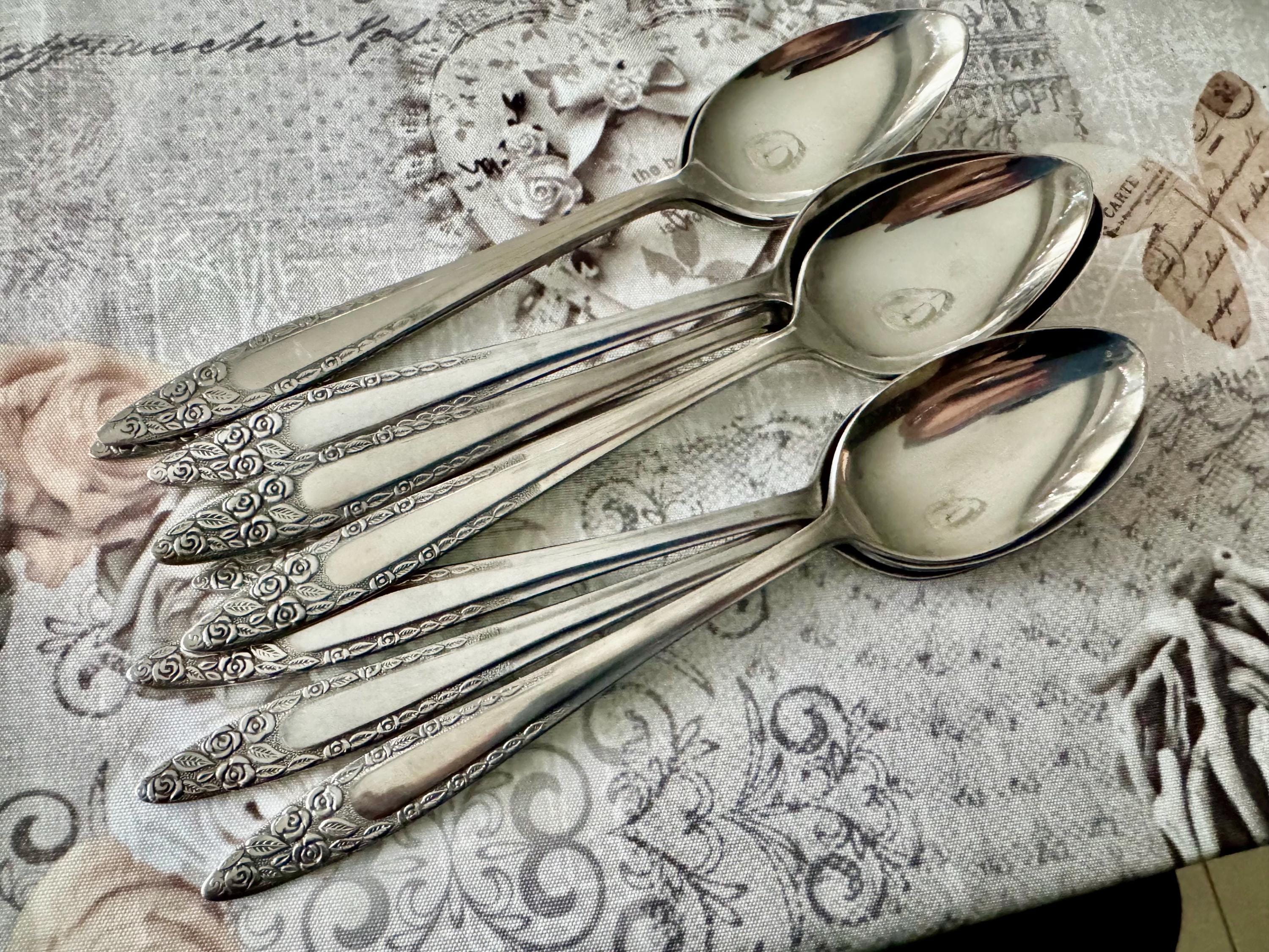 Vintage NASCO “Mariana / Jasmin” Stainless Flatware Collection – Floral Roses Pattern Korea