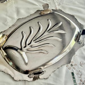 Elegant Vintage Silverplate Meat Trays – Footed – Ornate & Functional – Sold Individually bild 9