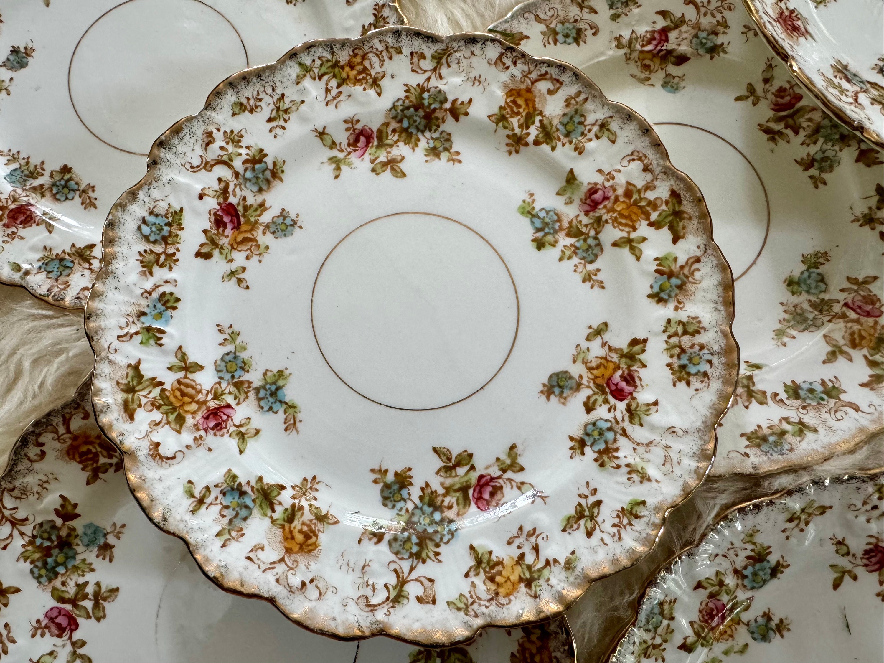 Antique Thomas Poole Royal Stafford China Dessert Set circa 1912