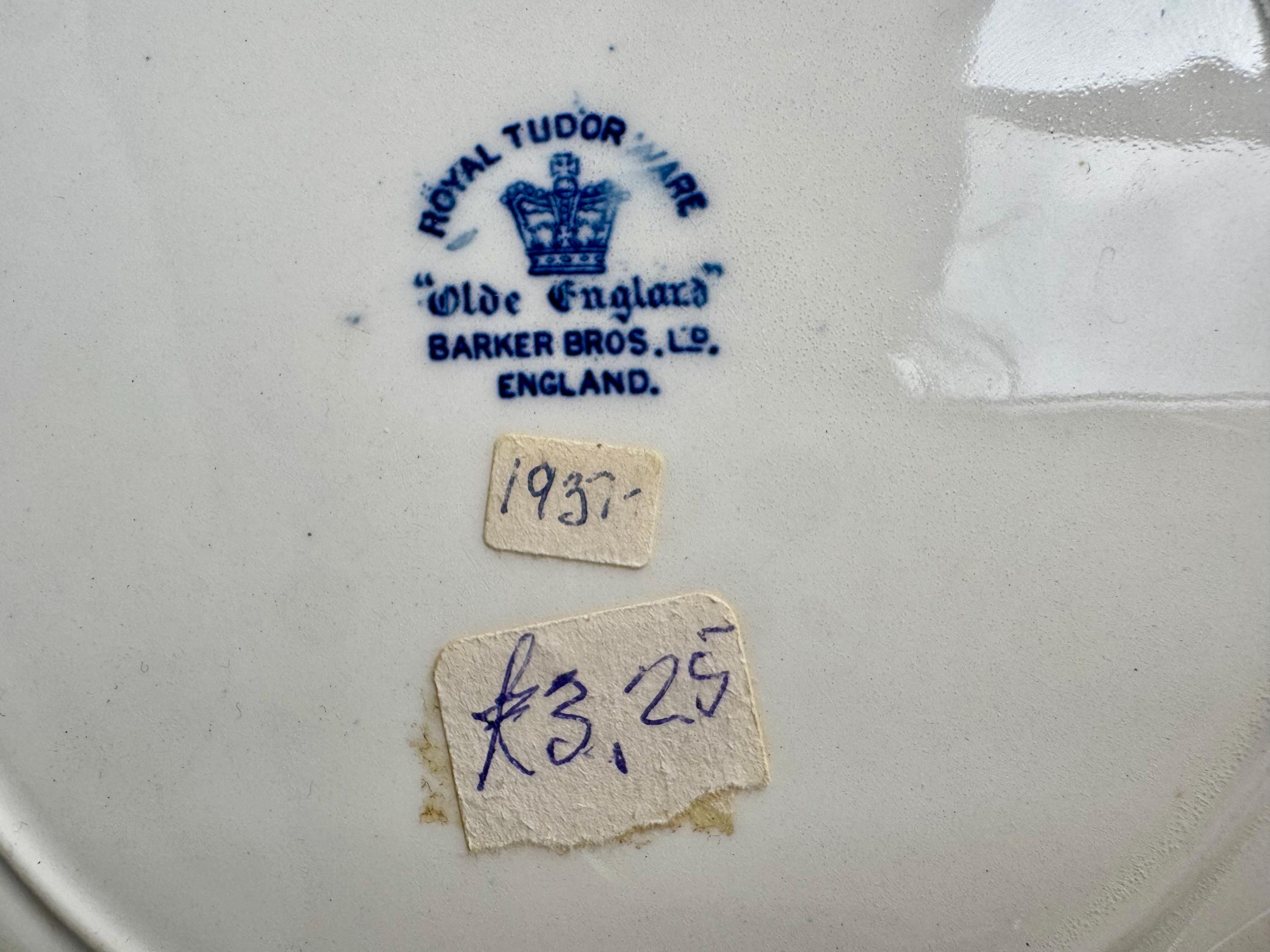 Rare Unique Antique Blue & White Transferware Wall Plate Collection – 5-Piece Assortment