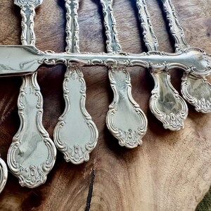 Vintage verzilverde strooiers — Birks Regency "Louis de France" bestek — set van 8 afbeelding 7