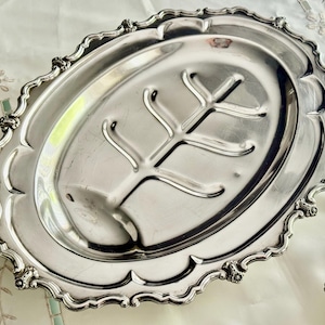 Elegant Vintage Silverplate Meat Trays – Footed – Ornate & Functional – Sold Individually bild 10