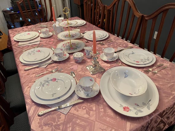 Rare Vintage Royal Albert “Trent Rose” Dinner or Tea Set