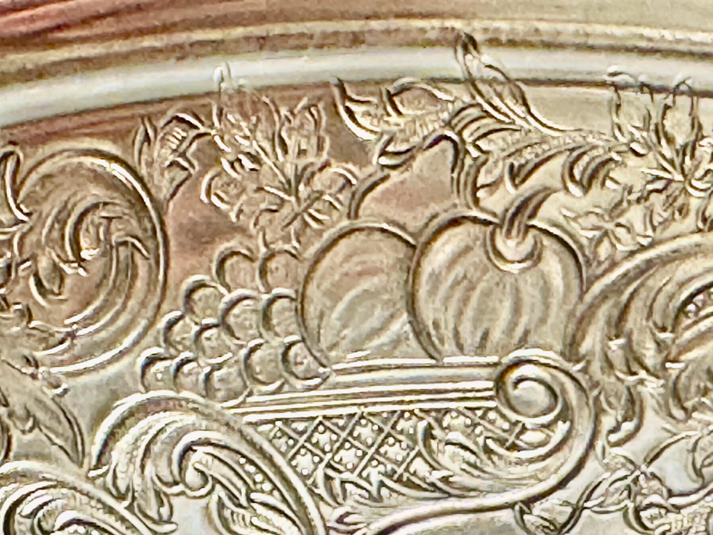 Heavy Antique Silverplate “Cavendish Plate” Pedestal Serving Bowl – Made in England