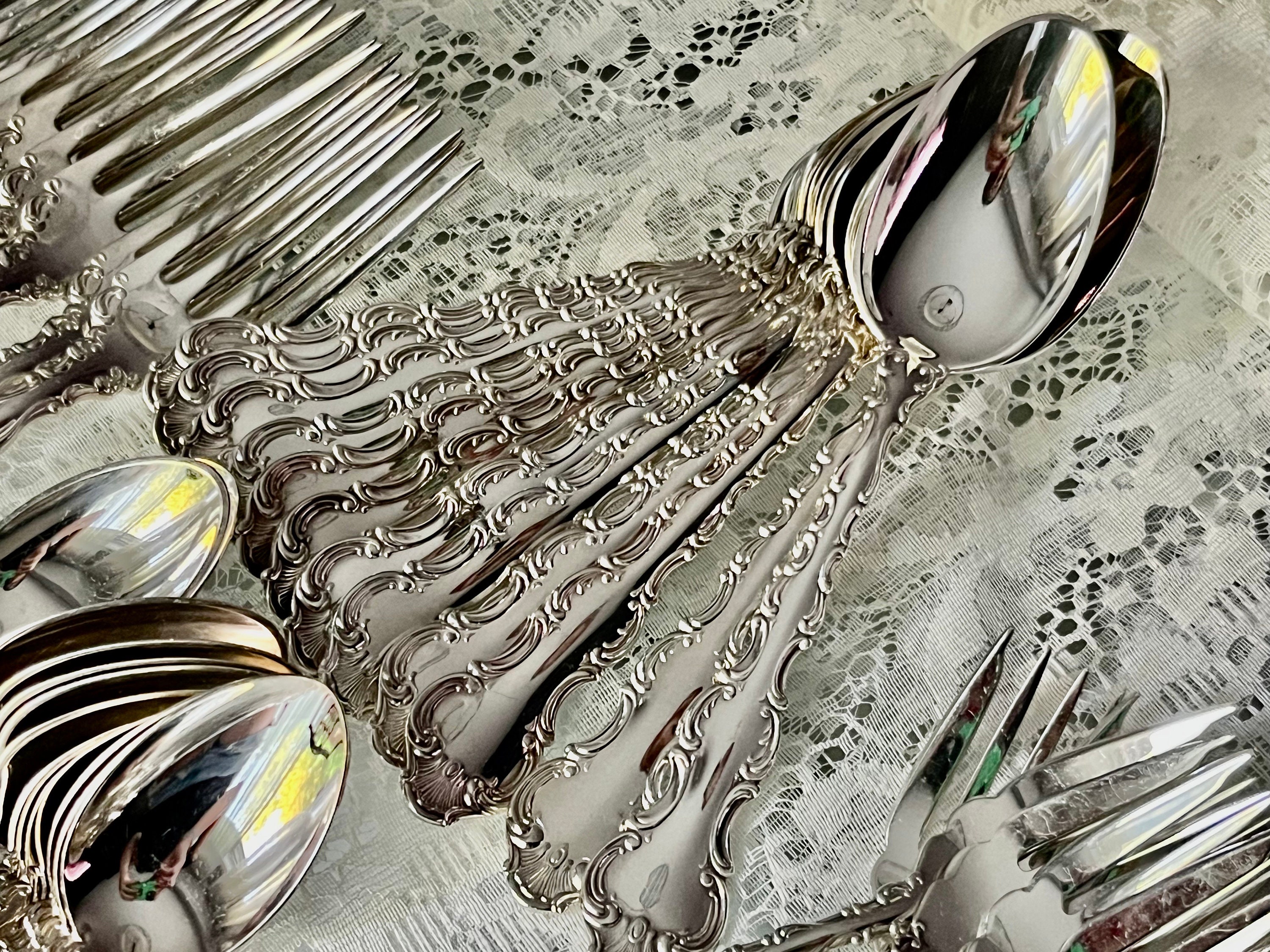 Vintage Birks Regency Silver-Plated Flatware Set – Louis De France Service for 4