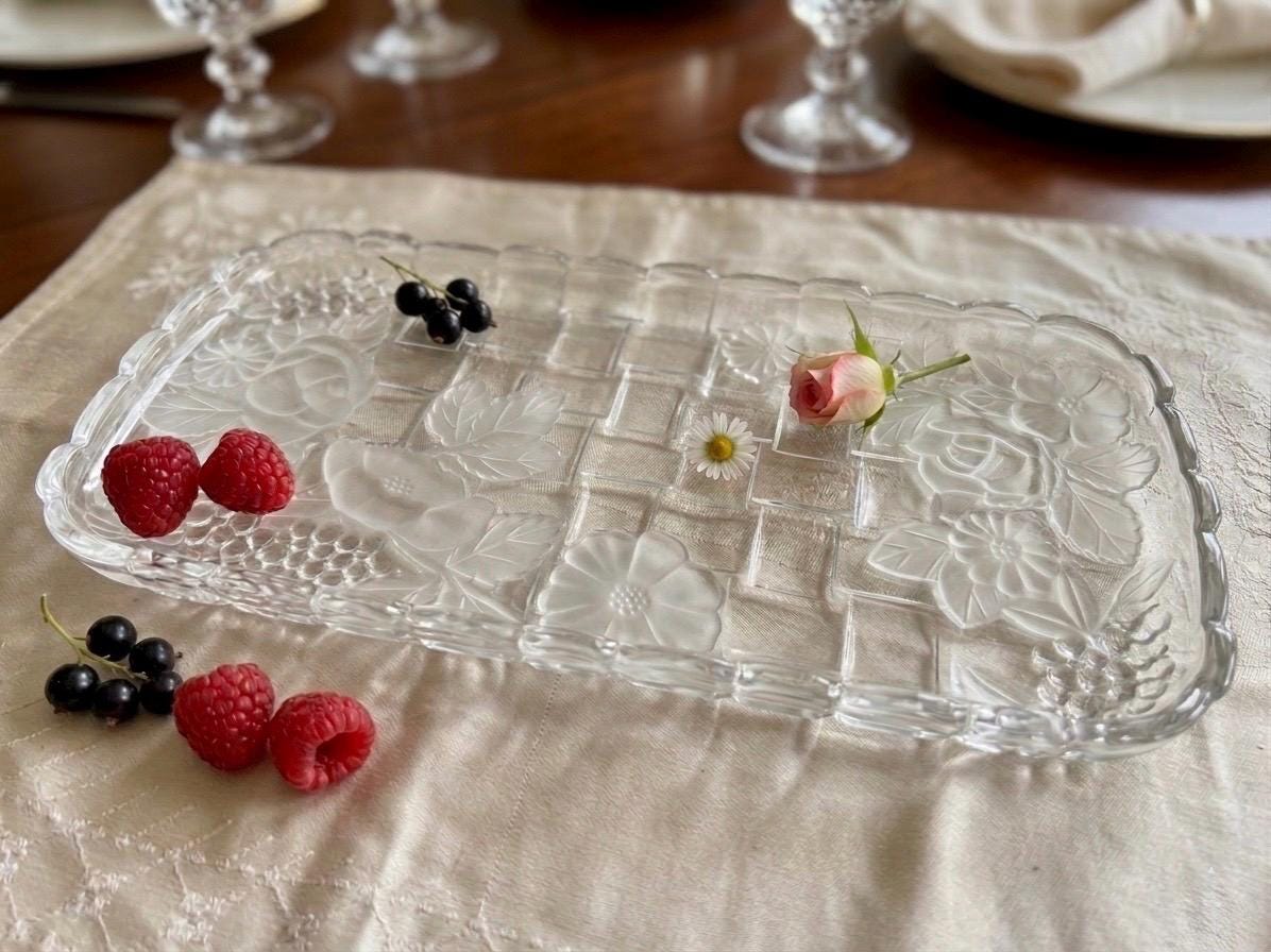 Vintage Napoli Glass Serving Tray — Crystal Clear Industries