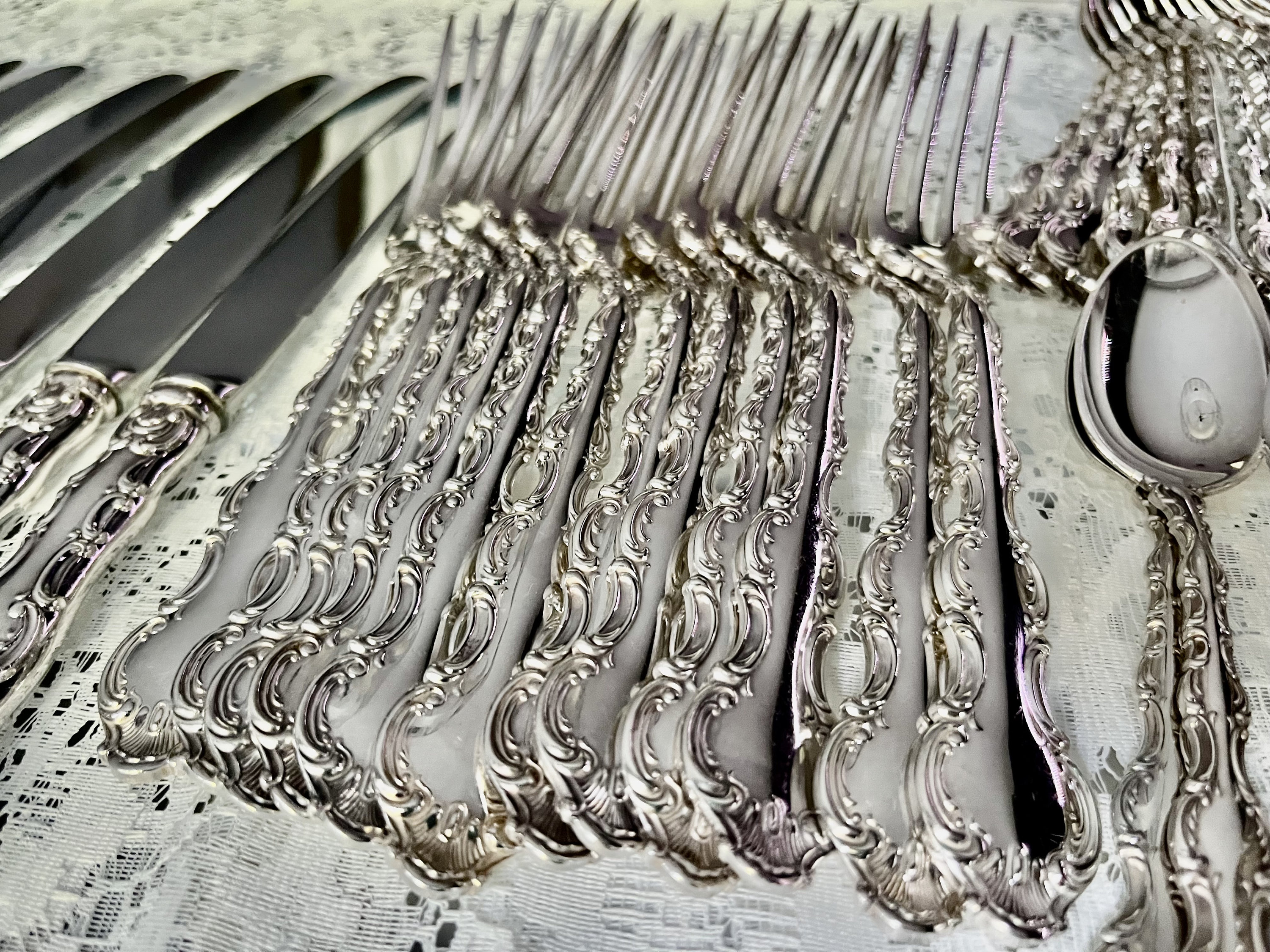 Vintage Birks Regency Silver-Plated Flatware Set – Louis De France Service for 4