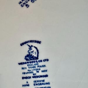 Vintage or Antique Blue & White Transferware Serving Platters bild 10
