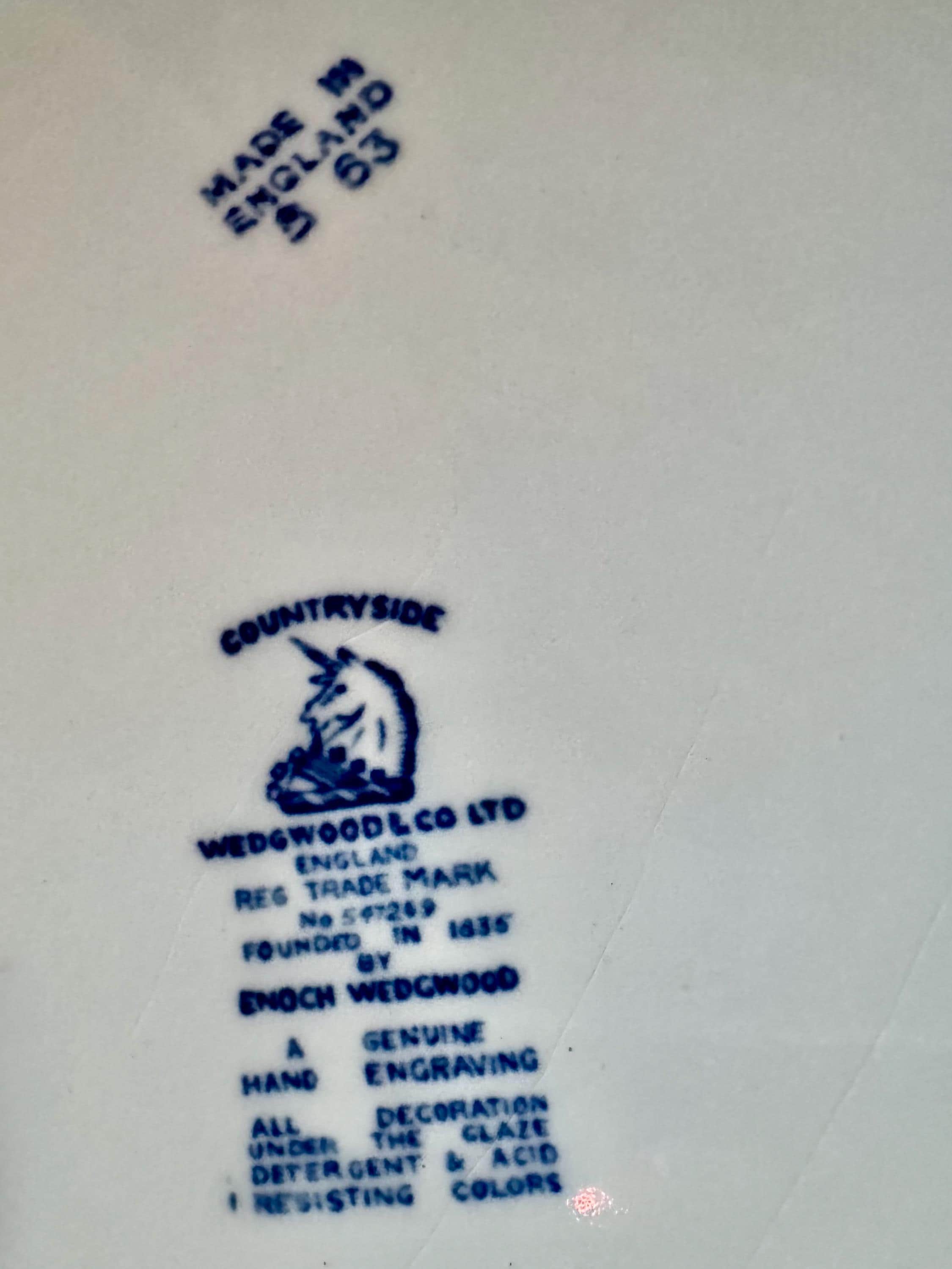 Vintage or Antique Blue & White Transferware Serving Platters