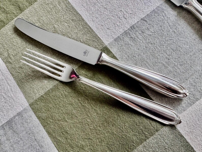 Vintage German Silverplate Flatware Set for 6 – Pierre Alain Box image 9