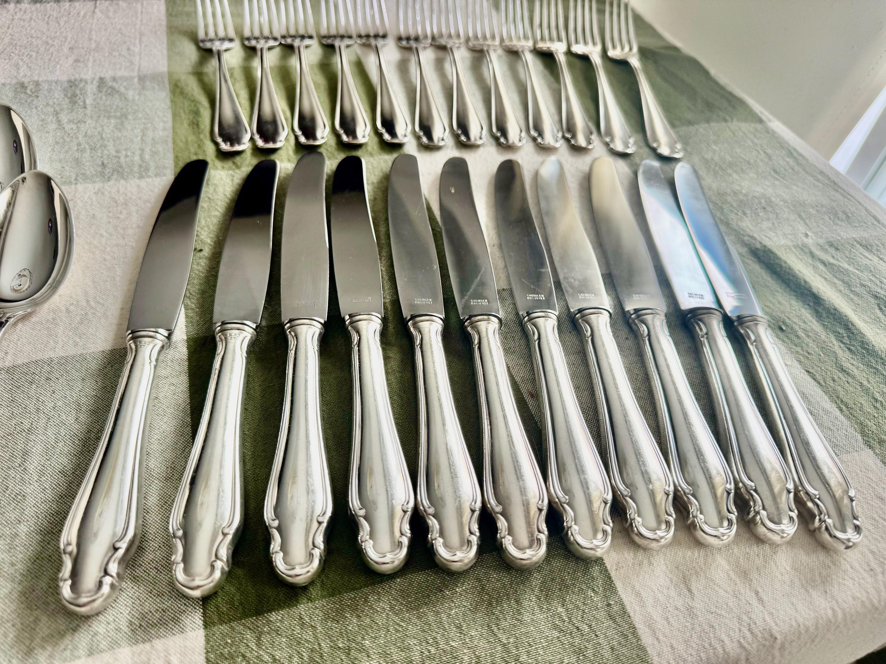 Rostfrei Solingen Silverplate Flatware – Complete Service for 11 + Extras – Germany