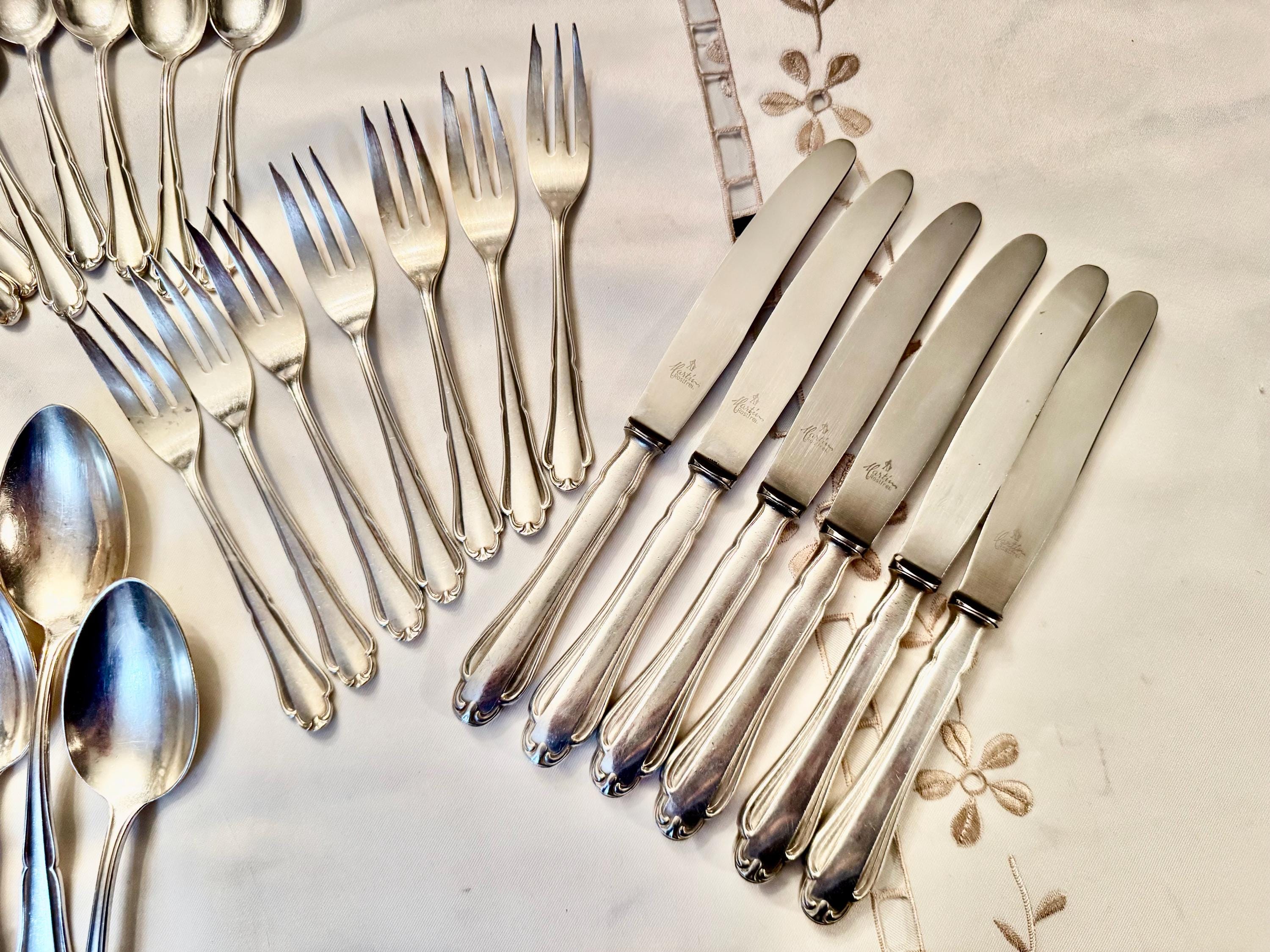 Vintage Martin Silverplate Flatware – German Origin – Multiple Set Options Available