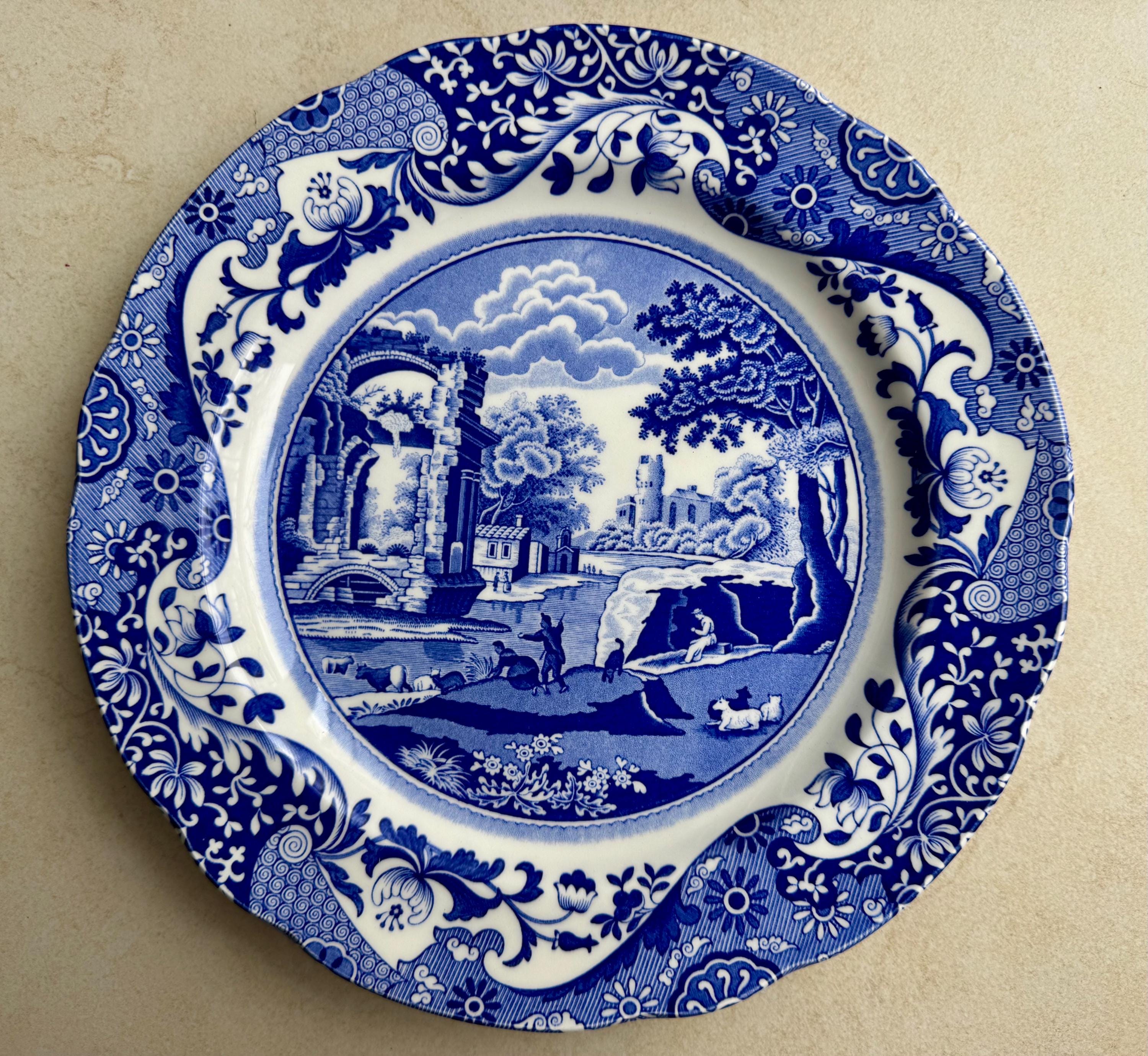 Blue & White Dinner Plate | Vintage-Inspired English Earthenware | Made in England