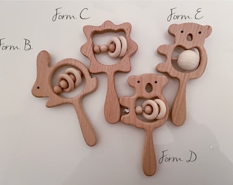 Newborn baby rattle | Baby rattle | Personalized wooden toy | Wooden toy car