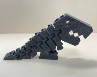 Flexible Articulated Dinosaur - 3D Printed Dinosaur - Fidget Toy - Flexi T-Rex - ADHD Fidget - Kid's Toy - Christmas Gift