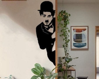 Charlie Chaplin Wall Art,Chaplin Metal Decor,Metal Wall Decoration, Metal Art, Interior Design, Housewarming Gift