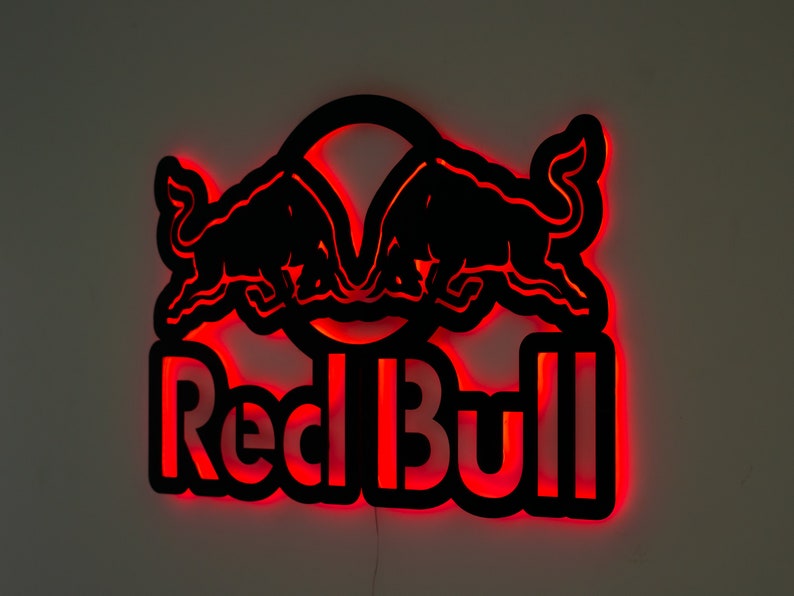 Red Bull neon sign, Red Bull Metal Neon sign, Red bull Gift zdjęcie 4