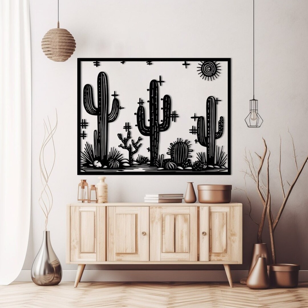 Saguaro Cactus Wall Art , Western Decor, Southwestern Wall Art, Desert