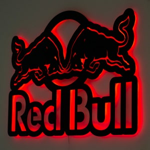 Red Bull neon sign, Red Bull Metal Neon sign, Red bull Gift zdjęcie 1