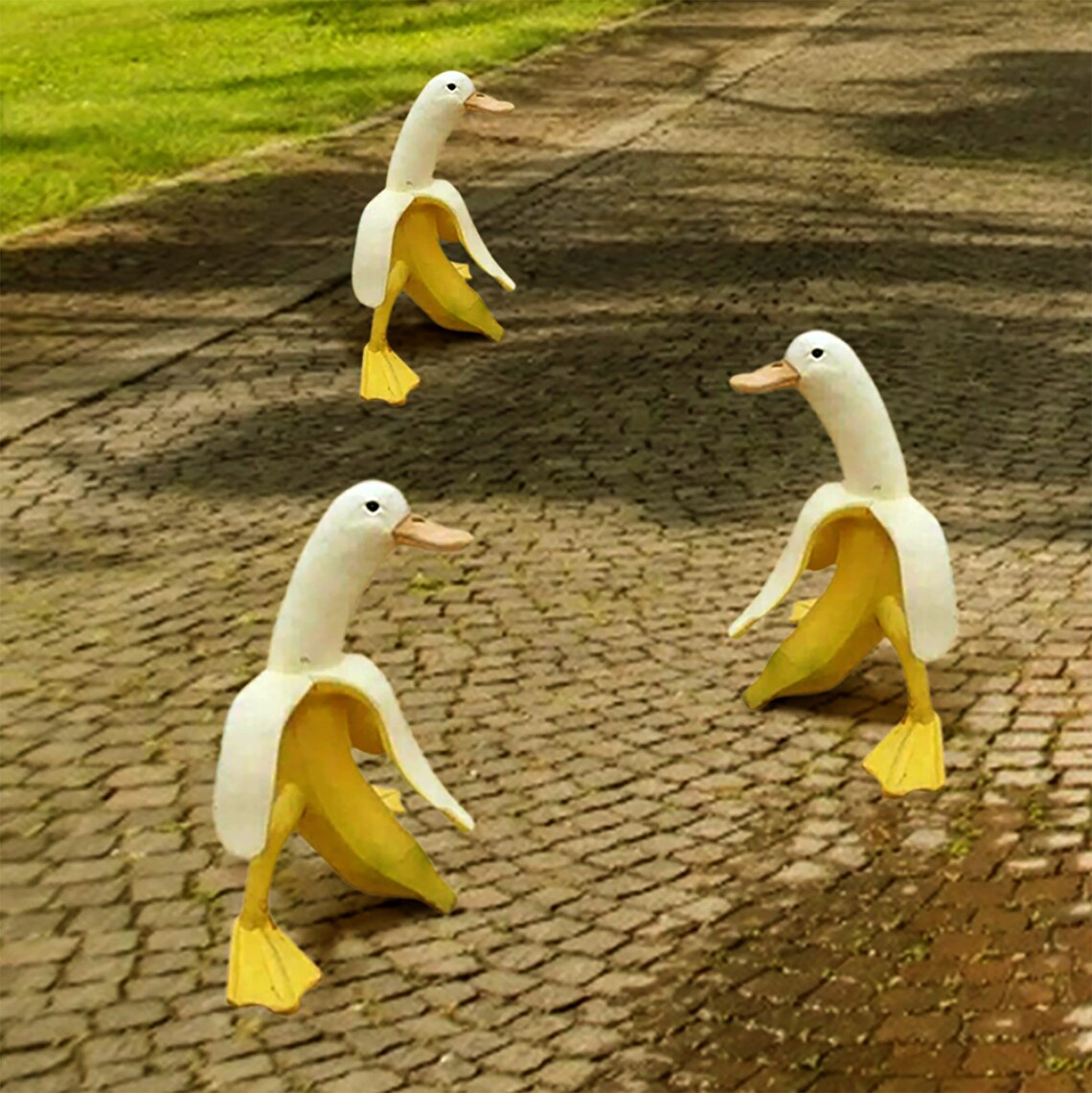 Creative Banana Duck Art Statue Garden Yard Outdoor Banana Etsy