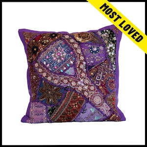 Patchwork throw pillow,Trendy throw pillow,70s,60s style,Abstract art,Indian throw pillow for Sofa and Decoration [Accepting Custom Sizes]