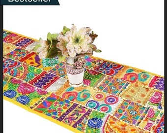 Art deco table runner, Mid century style table runner, Tapestry table runner for craft show, coffee table & coastal (Accepting custom sizes)