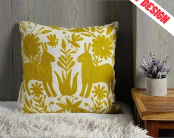 Suzani cushion cover, Embroidered cushion, Animal Embroidered, Hand embroidered Cushion, Sofa cushion, Home Decor Cushion, Christmas gift