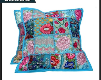 Capa de almofada patchwork, capa de almofada decorativa, capa de almofada para sofá, capa de almofada quadrada, capa de almofada boho/estilo boho para todos os fins