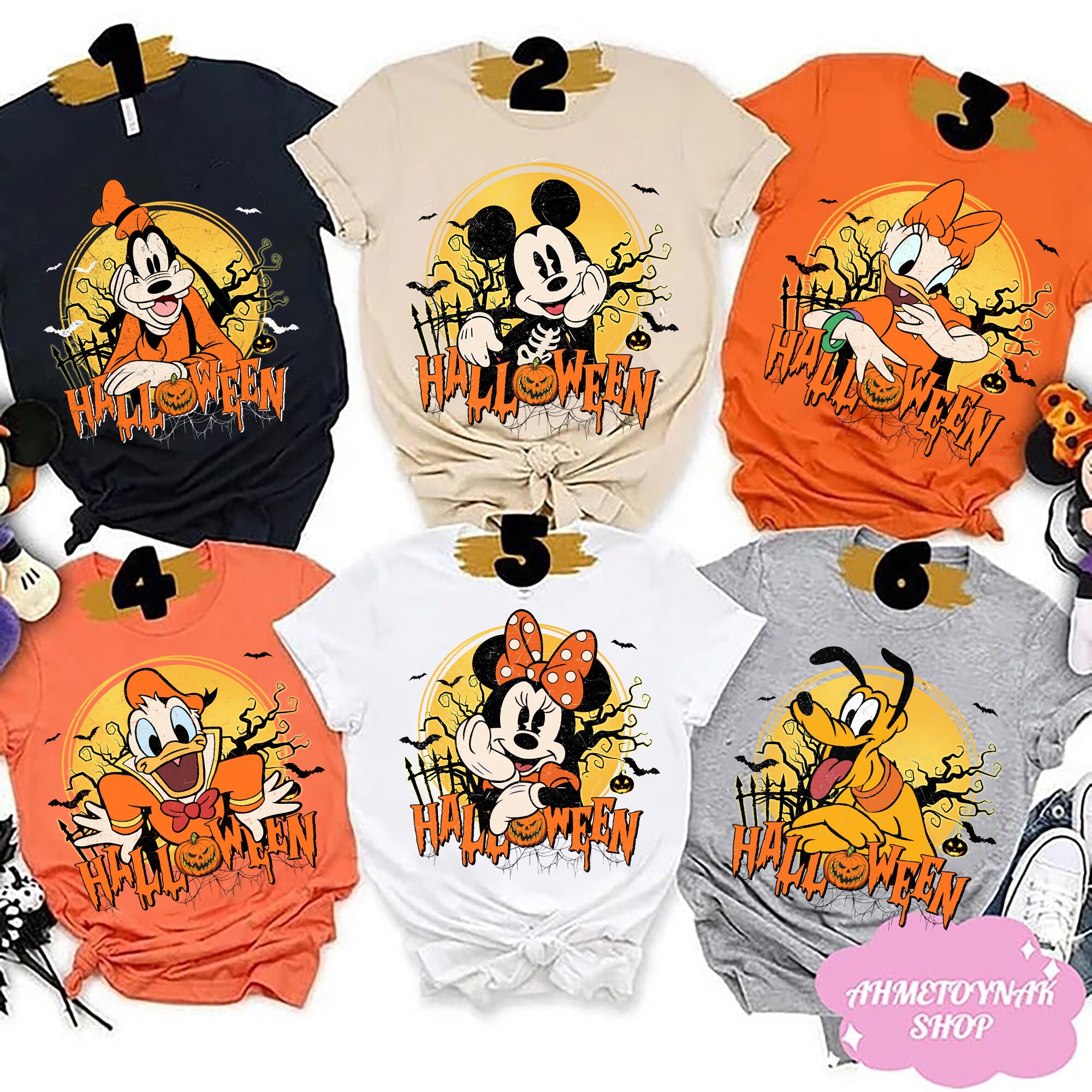 Discover Mickey and Friends Halloween Shirt, Disney Skeleton Shirt, Mickey Halloween Tee, Disney Halloween Family Matching Shirt