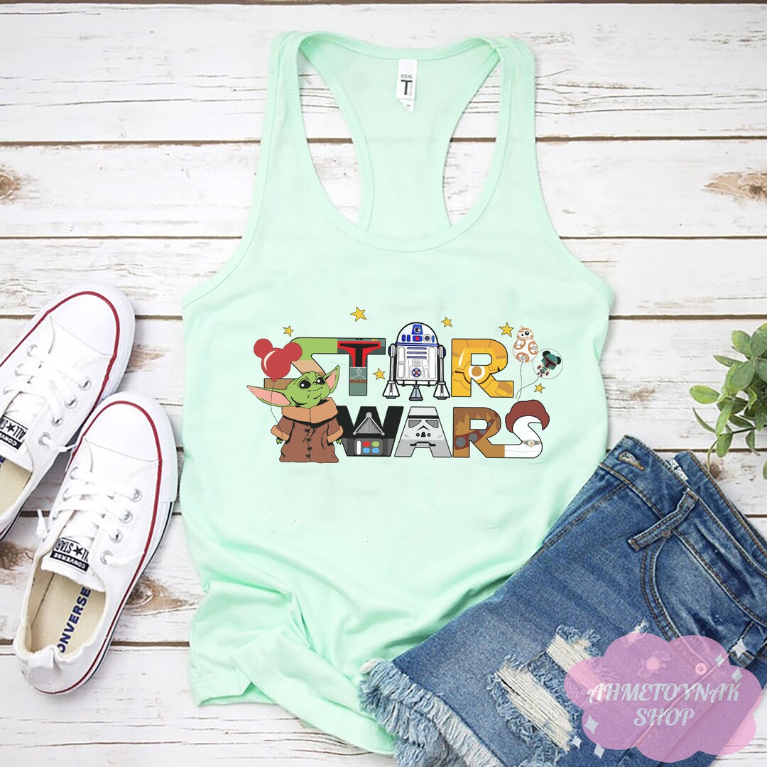 Star War Tank Top, Disney Star Wars Tank, Baby Yoda Tank, Disney