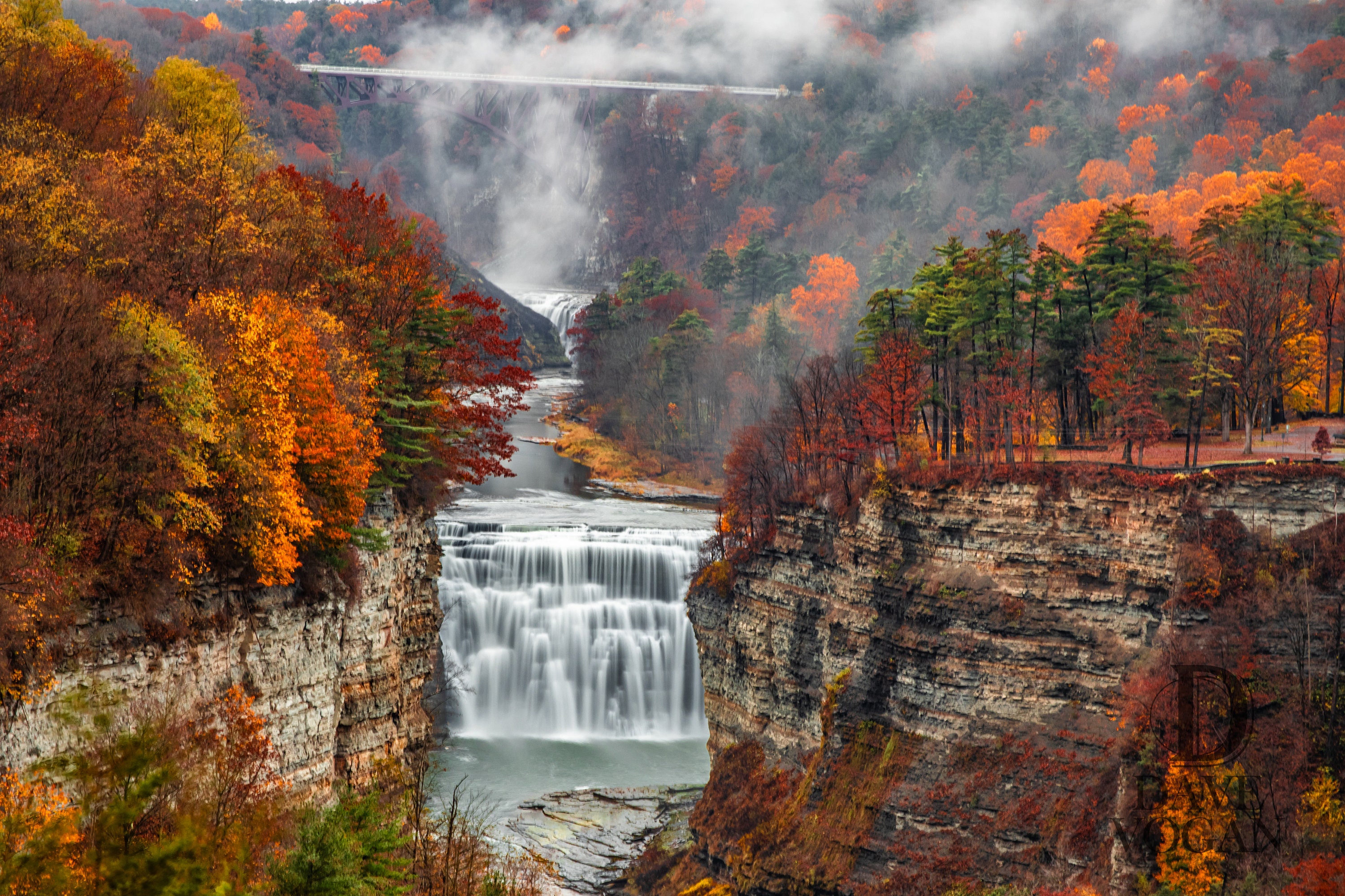 Letchworth State Park Waterfalls Print Canvas - Etsy